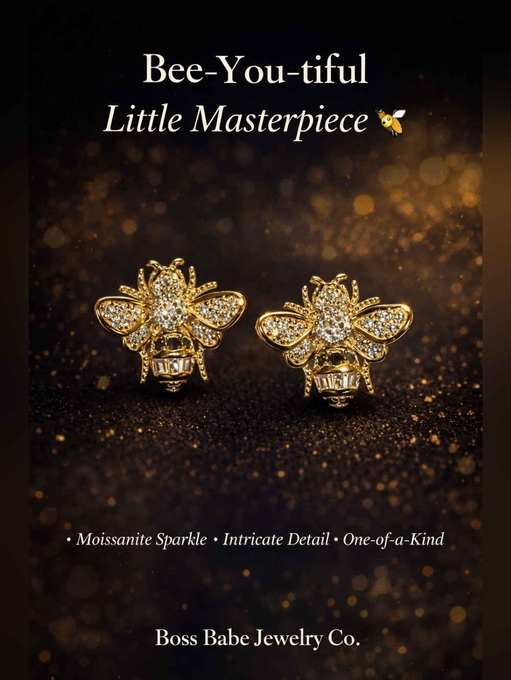 That Dainty But Still Queen Bee Moment- 1.0 CT Mossy 14K Over 925 Silver